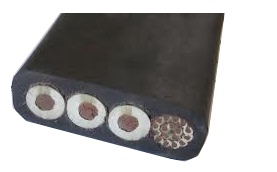 高压扁电缆YJGCFPB-10KV  3×35+3×16/3+(10*2.5+12FO)带光纤