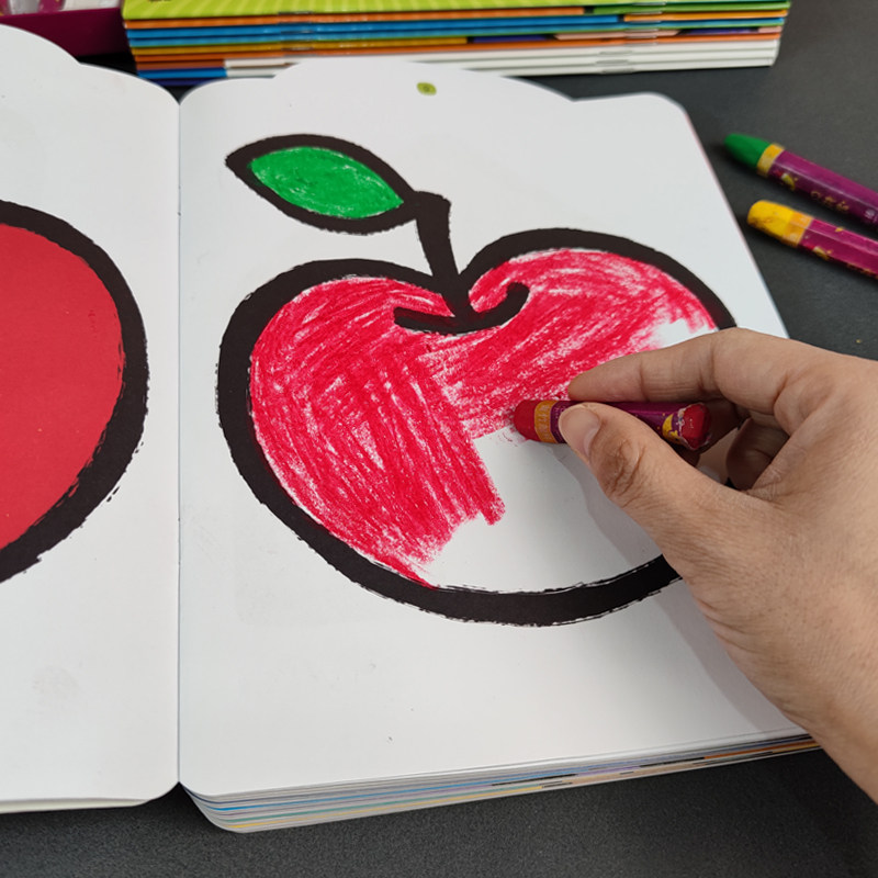 涂色书3到6岁儿童填色涂鸦画画2绘画4小班中班图画本女孩益智玩具