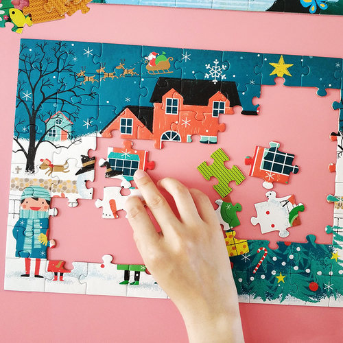 拼图益智儿童2-3到6岁以上男孩5女孩4幼儿思维力训练平图圣诞玩具