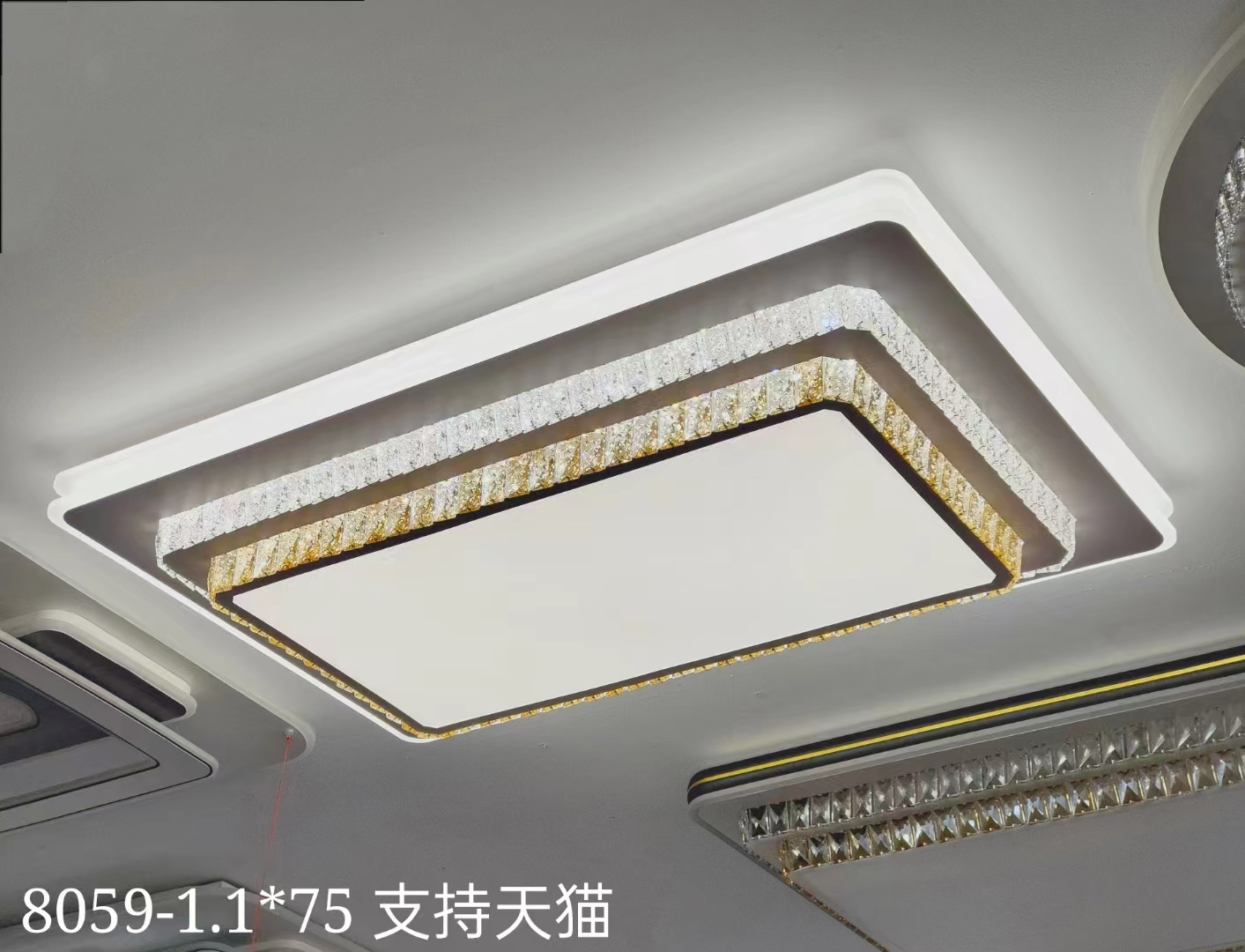 常州邹区灯具城直销新款led吸顶灯水晶轻奢现代简约客厅卧室灯具