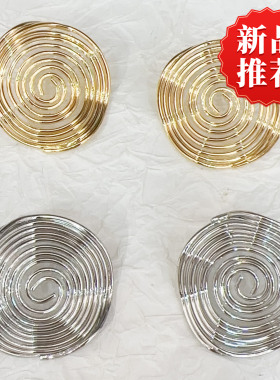小众设计感多层螺旋线圈耳饰