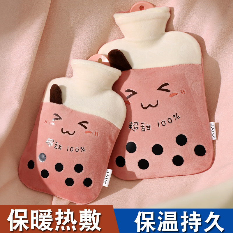 灌水热水袋注水毛绒女大小号暖手热水袋