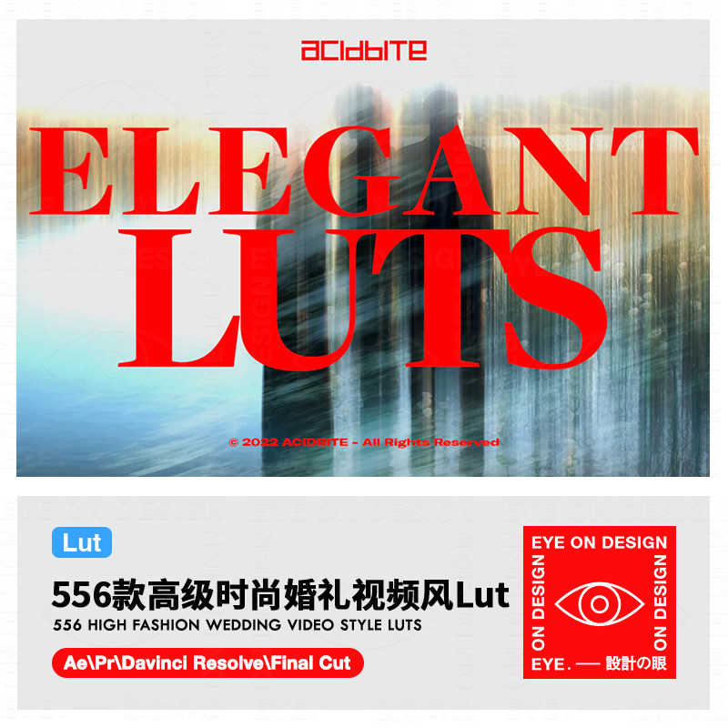 AcidBite包556个高级时尚婚礼视频滤镜浪漫唯美风格化调色预设Lut