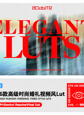 AcidBite包556个高级时尚婚礼视频滤镜浪漫唯美风格化调色预设Lut