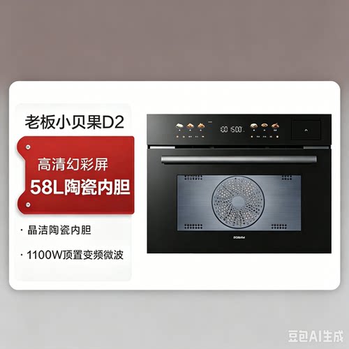 老板小贝果D2/D2U微蒸烤嵌入式一体机C9MA智能家用大容量蒸烤箱
