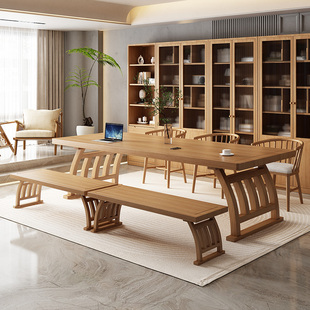 客厅实木书法桌大板国学桌长方形长条实木书房书画桌家用实木书桌