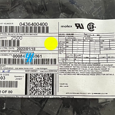 43640-0400连接器Molex