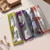 眼镜盒近视片盒子软塑料透明磨砂盒子老花眼镜盒小号