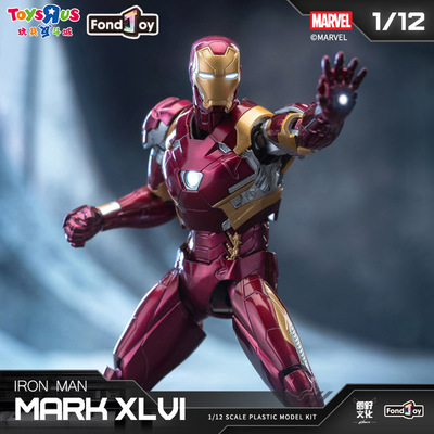 泛乐文化拼装1:12漫威毒液钢铁侠MK46蜘蛛侠斯塔克战衣模型玩具