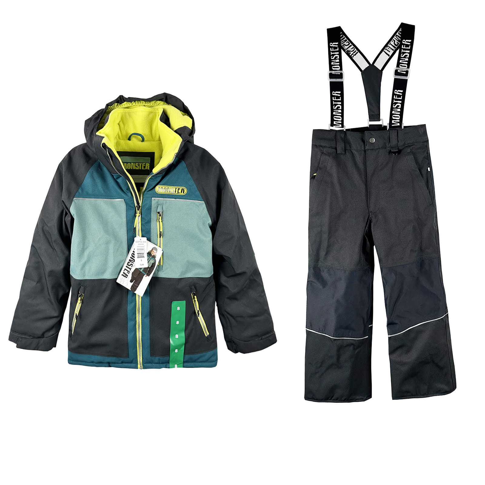 monster儿童滑雪服套装防风防水