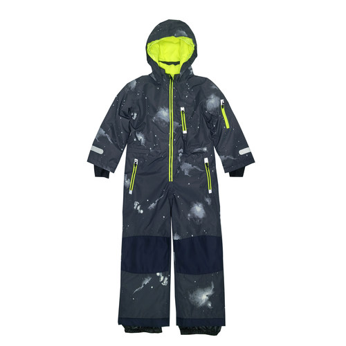 儿童连体滑雪服冬季夹棉后腰拉链防风防水保暖户外防寒双板