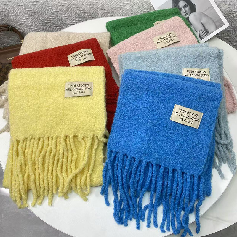 东大门冬季保暖含羊毛围巾女