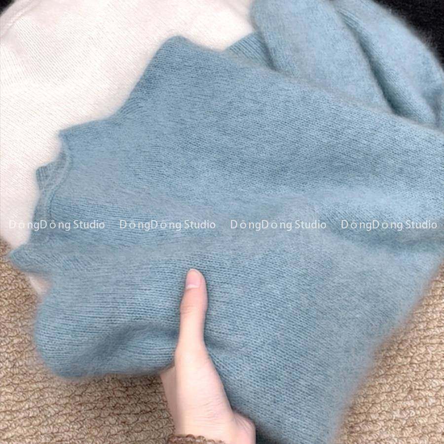 必入！大角羊拉绒！纯色半高领套头宽松长袖针织衫保暖厚毛衣7163,女装/女士精品,毛针织衫,淘宝优惠券,粉丝福利购,淘宝优惠卷