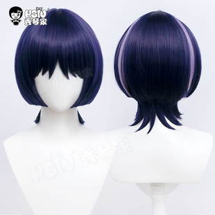 秀琴家 原 稻妻 神 流浪者 散兵cos假发 雷电国崩 挑染游戏假毛