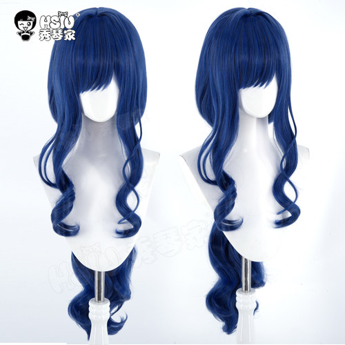 秀琴家  重返未来1999 cos 阿尔卡纳cosplay假发 石油姐 蓝色假毛