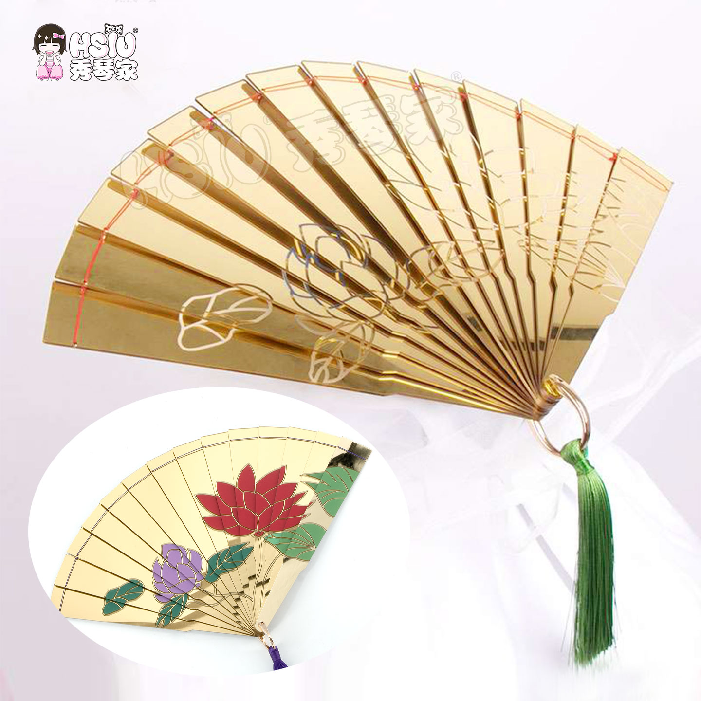秀琴家鬼灭之刃金色折扇