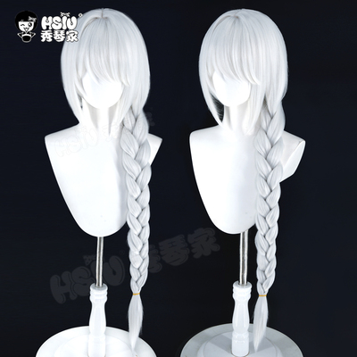秀琴家 重返未来1999 塞梅尔维斯 心之盈亏cos假毛 银白色麻花辫