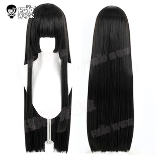 秀琴家 斩神 江洱cos假发 仿真头旋 黑色长直发 造型假毛