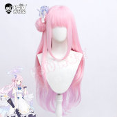 碧蓝档案 弥香 蔚蓝 浅粉渐变 发饰 秀琴家 mika 圣园未花cos假发