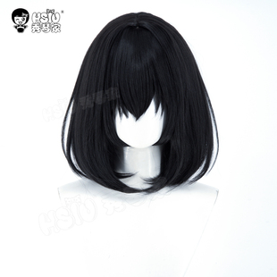 秀琴家 碧蓝航线建武cos假发 旗袍黑色短款假毛 cosplay女假发