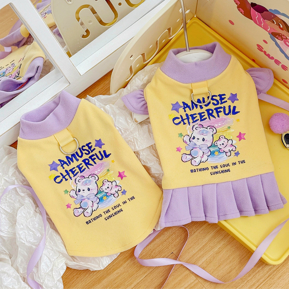 秋冬季宠物衣服卡通圆领背心可牵引连身裙小型犬猫咪狗衣服两脚衣,宠物/宠物食品及用品,狗宠物服装/雨衣,淘宝优惠券,粉丝福利购,淘宝优惠卷