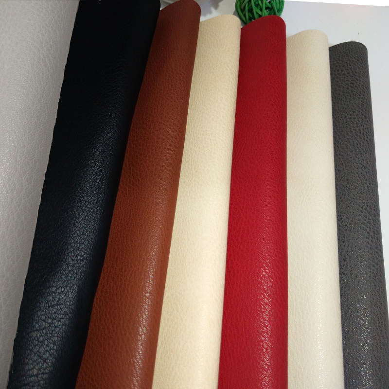 背胶皮革面料加厚 汽车内饰沙发荔枝纹细纹耐磨刮手工diy带胶pu皮