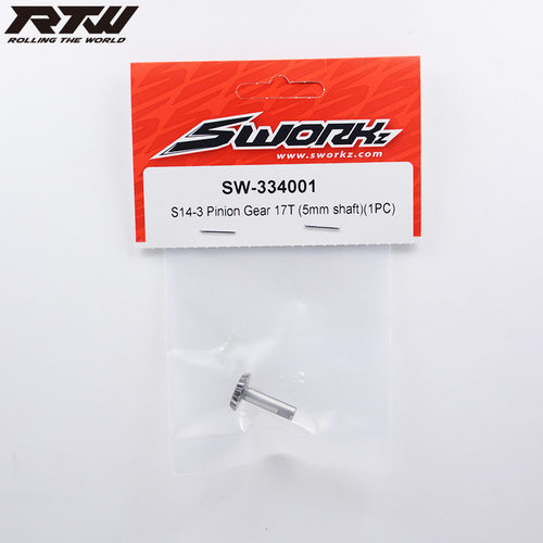 SWORKz 1/10 S14-3 钢小伞齿轮 17T  SW-334001