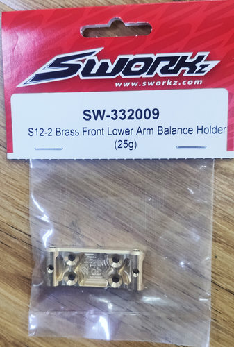 SWORKz S12-2 改裝銅製前下擺臂固定座(25公克)  SW-332009
