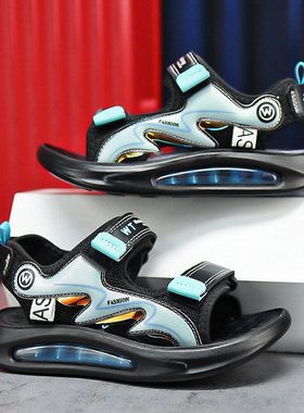 ABC男童气垫凉鞋夏季中童沙滩鞋10男孩15岁11小学学生12凉鞋防水