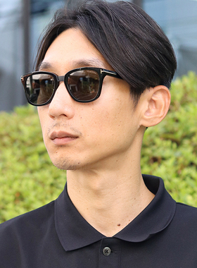 TF1213 意产定制板材太阳镜 复古钛金属中梁款修脸墨镜 25年新款