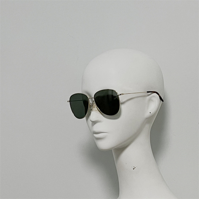 SL81 金属飞行员式太阳镜 超大框修脸墨镜 蛤蟆镜 金框墨绿镜片