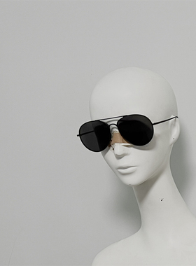 棒子A20 钛金属款飞行员太阳镜 蛤蟆镜 超超大框修脸墨镜 分尺码