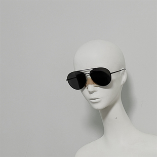 棒子A20 钛金属款飞行员太阳镜 蛤蟆镜 超超大框修脸墨镜 分尺码