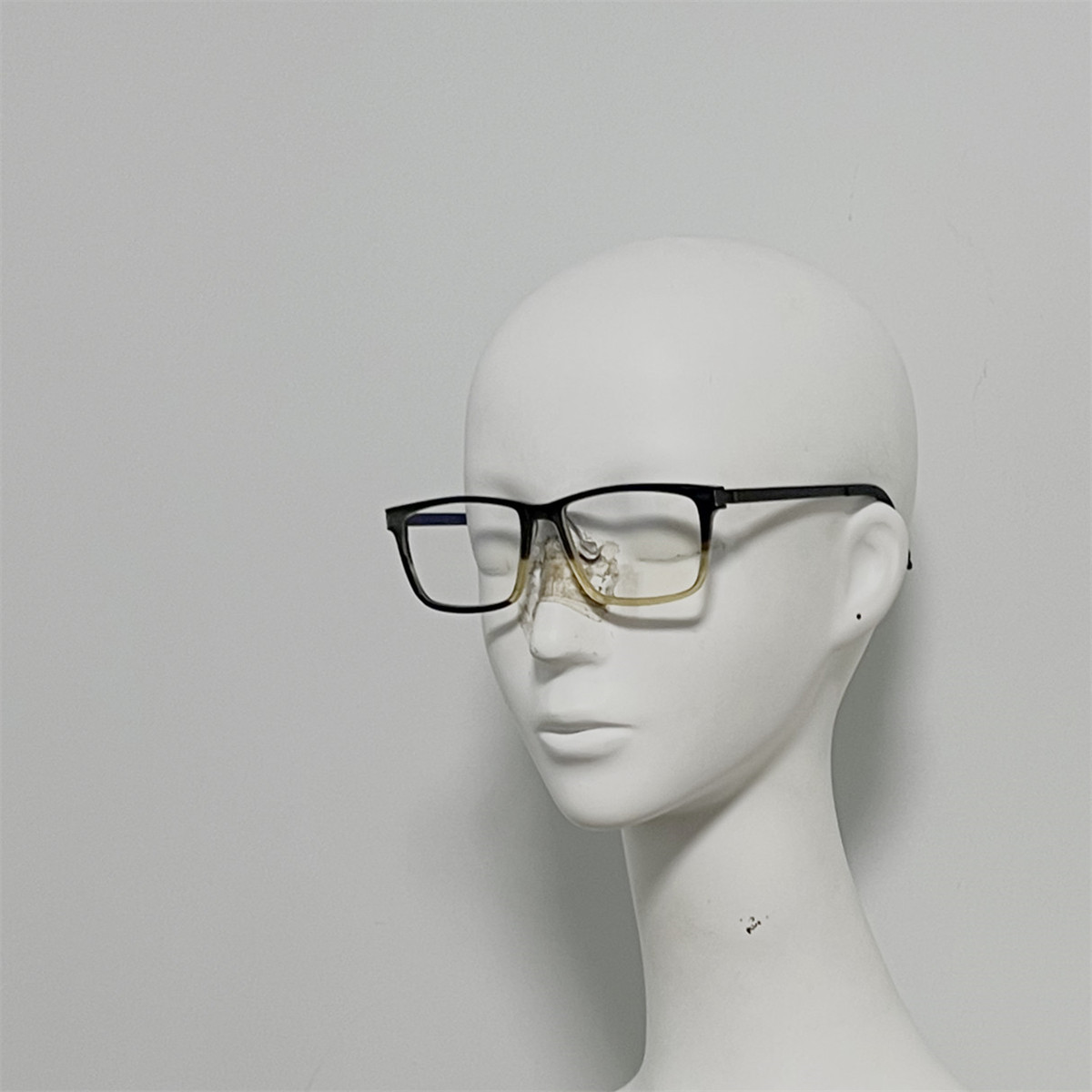 602 纯天然牛角配钛金属眼镜光学镜 无螺丝设计 复古方框款文艺范