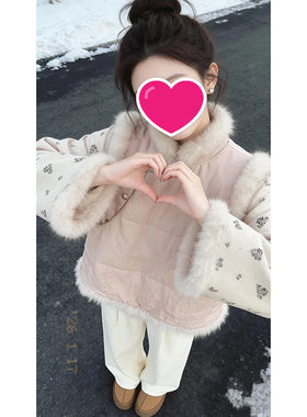 女装秋冬中国风显瘦短外套学生新中式盘扣显气质碎花拼接上衣短款