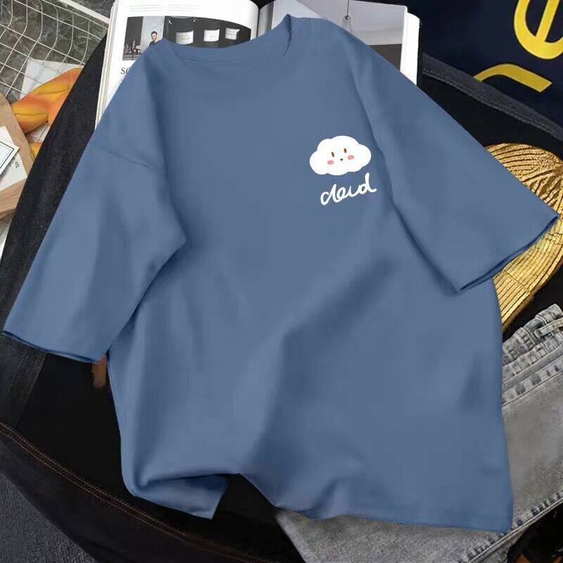 女童短袖t恤套装2026新款12岁中大童网红云小标夏装体恤纯棉半袖