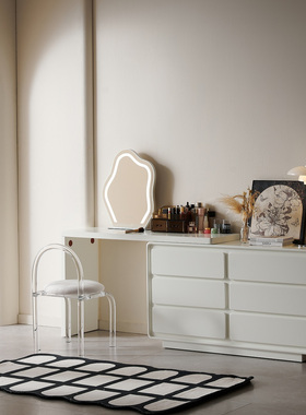 开心特麦 YJ系列 白色妆台 现代极简妆台斗柜高级感设计师款