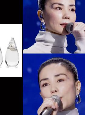 2026春晚王菲同款耳环洗衣凝珠耳坠耳环女透明球体耳饰现货耳钉女
