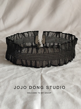 性感复古蕾丝项圈半透明弹力choker项链颈带女短款锁骨链甜美颈饰