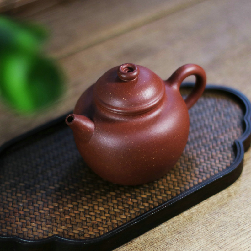 宜兴紫砂壶黄龙山原矿共生矿老砂 大彬圈钮 茶具茶壶