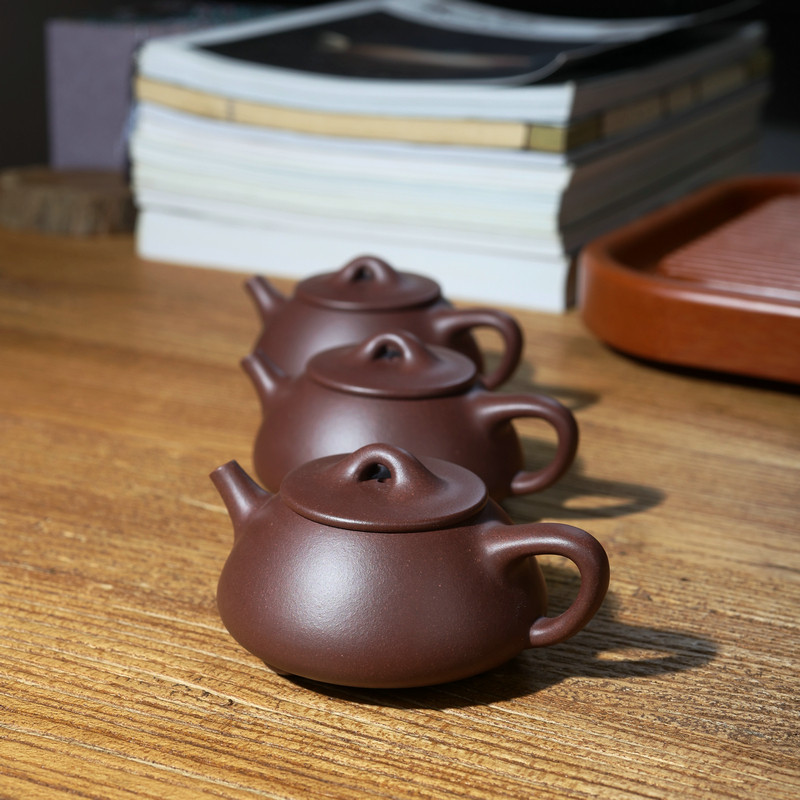 宜兴黄龙山原矿底槽清手工景舟石瓢壶小品工夫茶壶茶具