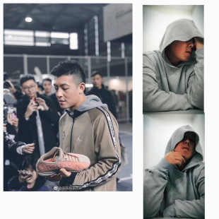 陈冠希同款外套男潮加厚加绒保暖华夫格连帽套头衫兵马俑内搭卫衣