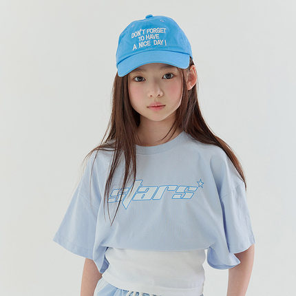 中大女童字母休闲假两件短袖T恤 LILAS韩国代购童装26夏款儿童022
