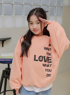 中大童女童时尚宽松字母卫衣 Dore韩国代购进口童装26春款儿童431