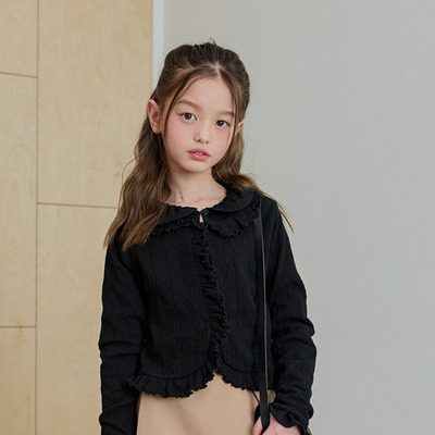 中大童女童洋气木耳娃娃领开衫外套 Dore韩国代购童装26春儿童431