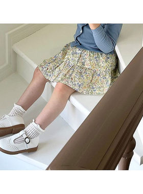 女童甜美甜美碎花蛋糕短裙 OHHO韩国代购童装26夏款儿童半身裙678