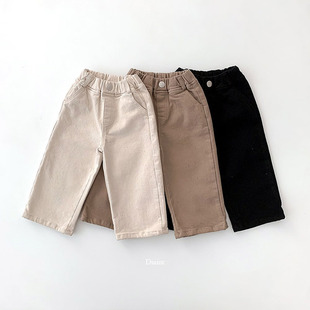 儿童时尚加绒休闲直筒裤 Dsaint韩国童装25冬款中大男女童长裤705