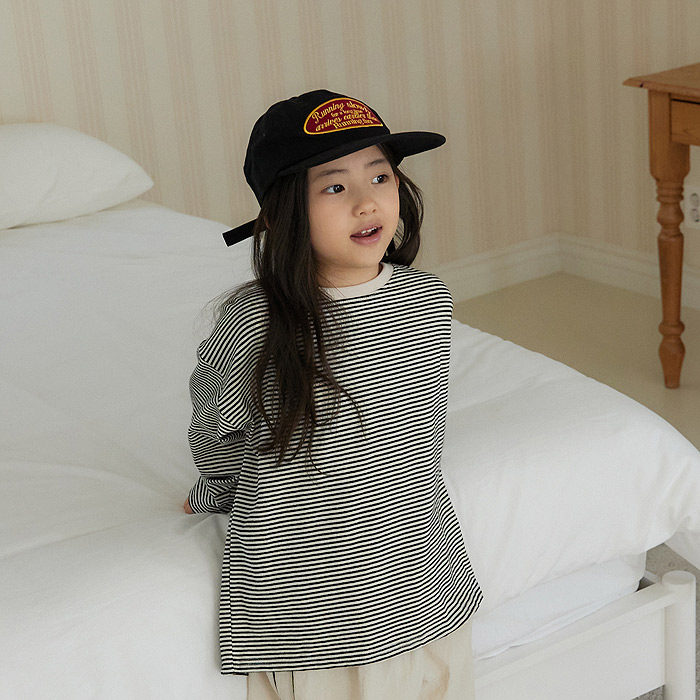 儿童小童条纹宽松长袖T恤 韩国南大门童装代购2026春款男女童960,童装/婴儿装/亲子装,T恤,淘宝优惠券,粉丝福利购,淘宝优惠卷