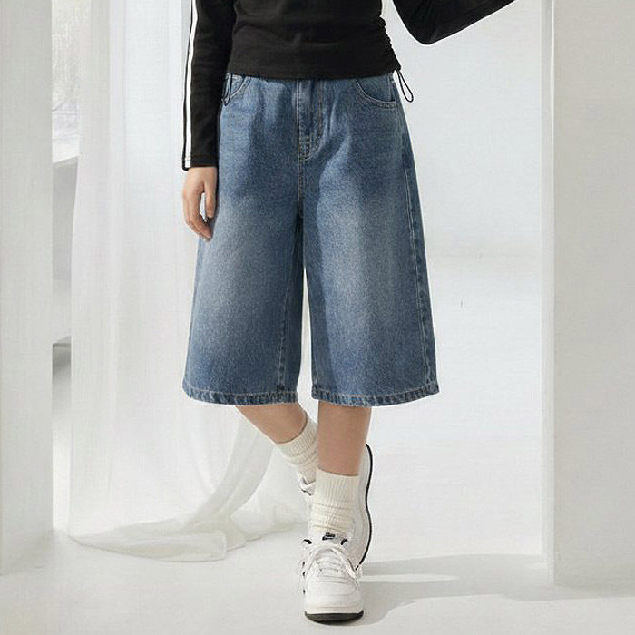 ABLE儿童七分直筒牛仔裤 韩国童装南大门代购26春款中大男女童839