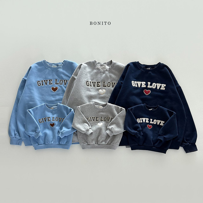儿童小童爱心字母加绒亲子卫衣 韩国南大门童装2025冬款男女童630